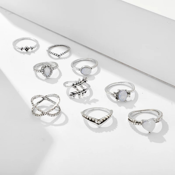 NEW! 9 pcs ring set - Picture 3 of 6